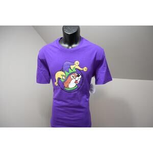 Bucee's Tee Shirt Purple Mardi Gra Short Sleeve Graphic Mens Size Large NWT